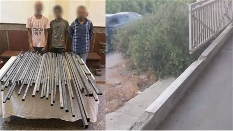 سقوط 3 متهمين بسرقة أجزاء حديدية من سور كوبري بالإسكندرية