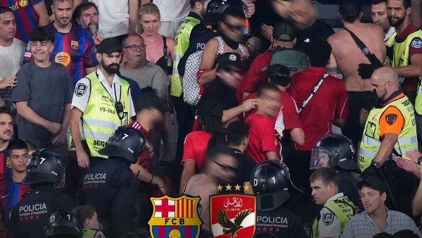 في ودية برشلونة.. مشادات بين أمن ملعب الكامب نو وجماهير الأهلي