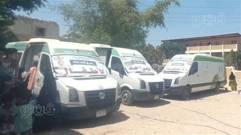 3700 خدمة طبية في قافلة مجانية بجزيرة أبو صالح بمركز ناصر ببني سويف