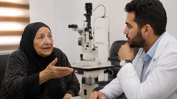 عايزة حقنة للجاموسة.. سيدة مسنة تثير الضحكات بطلب طريف من طبيب عيون