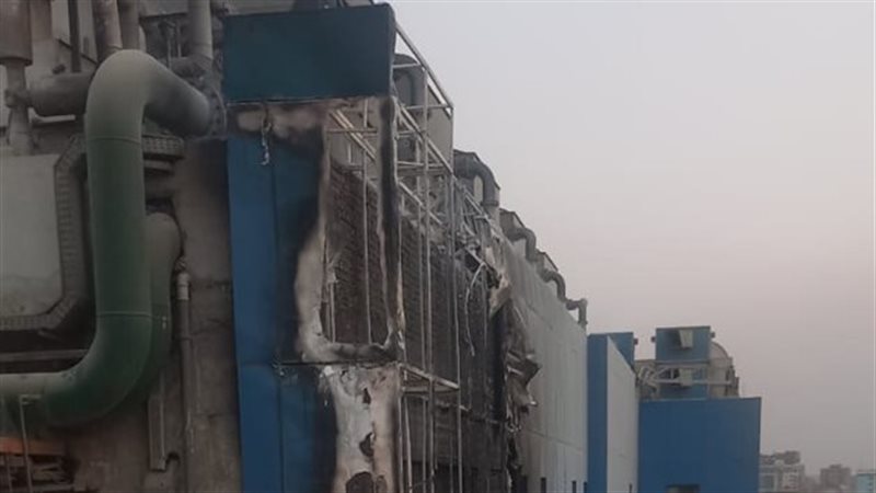 التحريات: ماس كهربائي سبب اندلاع الحريق بالدورين العاشر والحادي عشر بحميات إمبابة