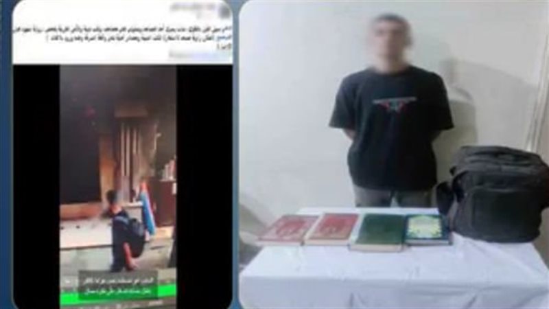 فيديو يفضح لص بيت الله، سرقة كتب من داخل مسجد فى المحلة