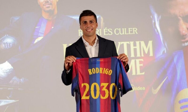 برشلونة يتعاقد مع رودري بعد مسيرة حافلة مع مانشستر سيتي