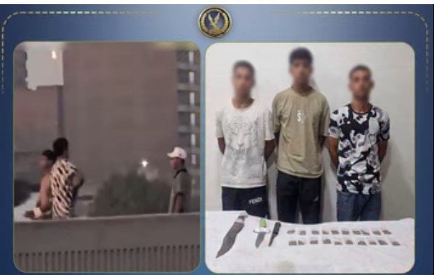 الداخلية تضبط 3 عاطلين ظهروا في فيديو على الدائري بحوزتهم أسلحة ومخدرات