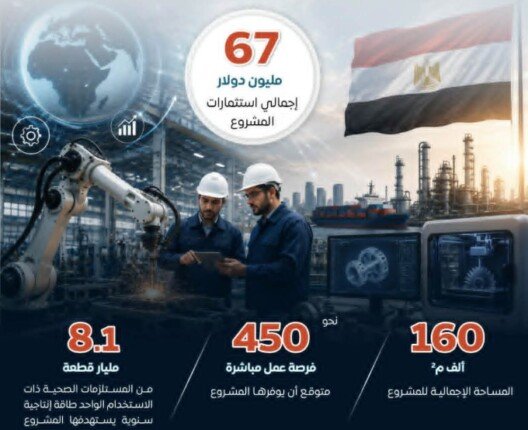 استثمارات صينية بـ 67 مليون دولار.. أبرز المعلومات عن مجمع «جيا إيجيبت» للمنتجات الصحية بالسخنة «إنفوجراف»