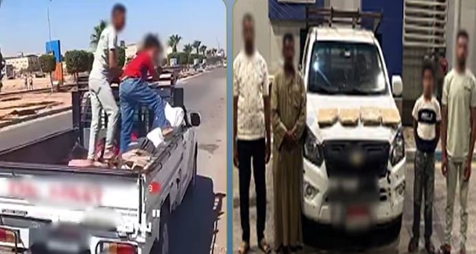 بسبب تلف إطار السيارة.. كشف ملابسات فيديو «سرقة بلاط رصيف» في الشرقية