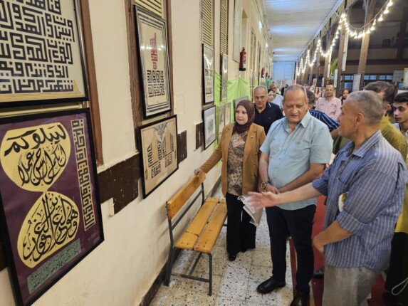 افتتاح معرض طلاب مدرسة الخط العربي ببورسعيد
