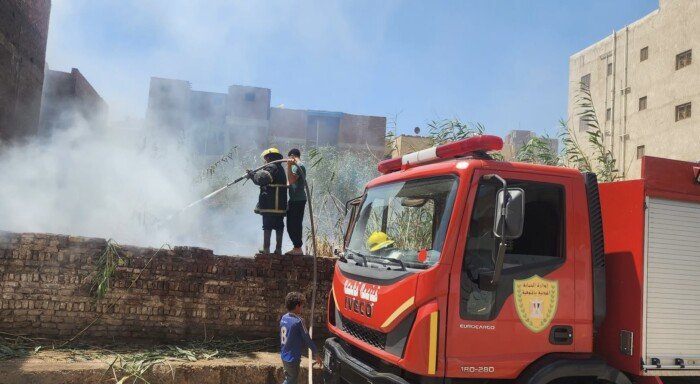 السيطرة على حريق بأرض فضاء بالمنوفية دون خسائر بشرية