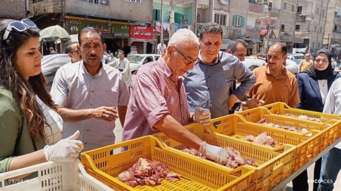 «ذبح خارج السلخانة وشهادات صحية مزورة».. ضبط لحوم مجهولة المصدر خلال حملة بالمنيا