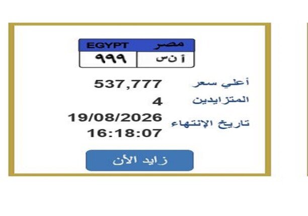 سعرها تخطى 500 ألف جنيه.. مزايدة نارية على لوحة سيارة مميزة| اعرف الخطوات