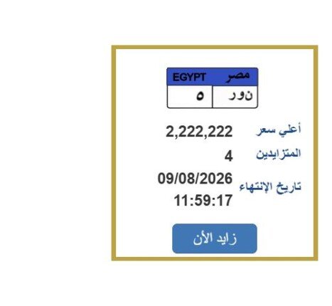 سعرها تخطى 2 مليون جنيه.. مزايدة نارية على لوحة سيارة مميزة «اعرف الخطوات»