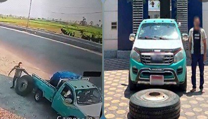 «الكاميرا صورته متلبس».. ضبط سائق ربع نقل بتهمة سرقة إطار سيارة أخرى بالبحيرة