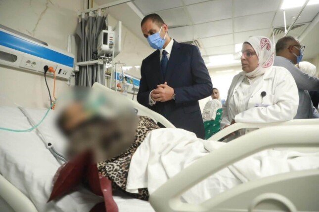 نائب وزير الصحة يتفقد موقع الحريق بعيادة مدينة نصر ومركز الأورام