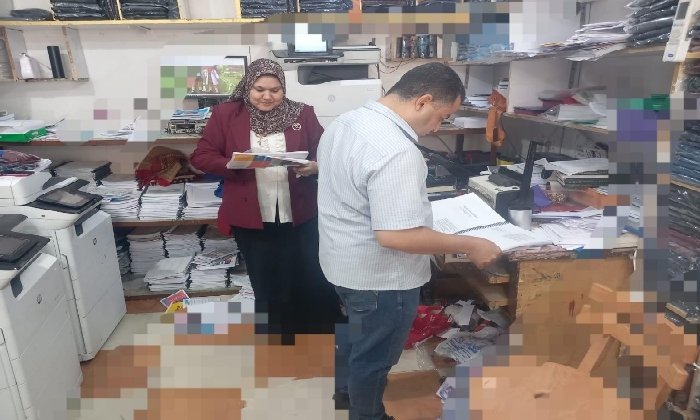 ضبط مكتبة بمدينة ناصر استولت على حقوق ملكية فكرية لشركة شهيرة بسوهاج