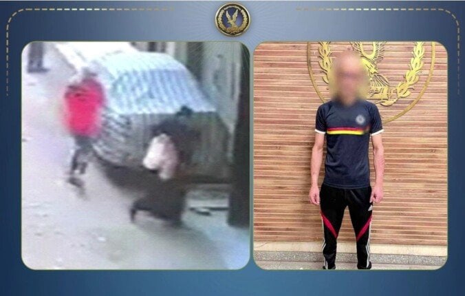 ضربها بحجر.. ضبط شخص تعدى على طليقته في البحيرة