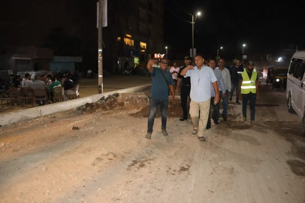 محافظ القليوبية يتفقد أعمال تطوير ورصف شارع الرشاح بمدينة قليوب