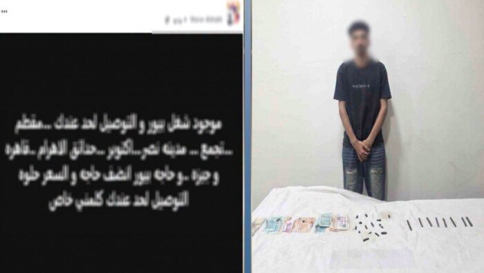 ضبط المتهم بإدارة صفحة للترويج لبيع المخدرات بالقليوبية
