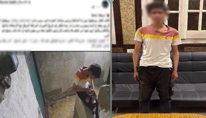فيديو كشف المستور.. القبض على المتهم بتعاطي المخدرات بمدخل عقار بالإسكندرية