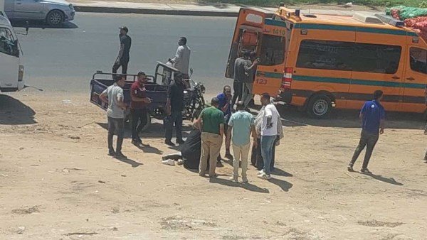 مصرع شخص واصابة سيدة في حادث تصادم بالمنوفية