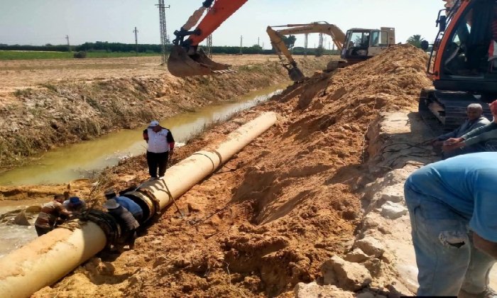 عودة المياه إلى وادي النطرون وامتداد البستان بعد إصلاح خط مياه النوبارية