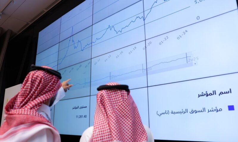 مؤشر سوق الأسهم السعودية يغلق مرتفعاً عند مستوى 10954 نقطة