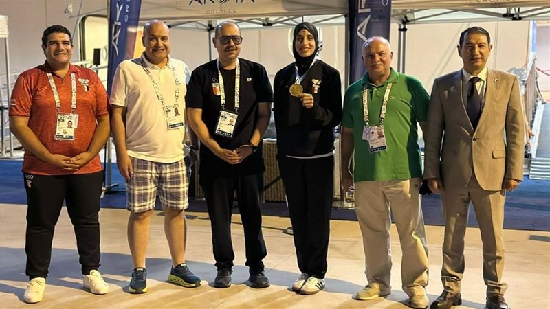 إصابة تثير الرعب، ياسر إدريس يطمئن على بطلة الكاراتيه بعد ذهبية البحر المتوسط
