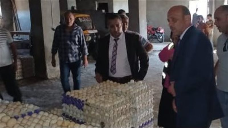 ضبط 228 ألف بيضة فاسدة داخل مزرعة بالغربية (صور)