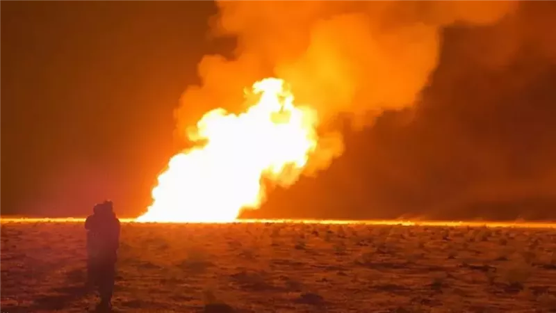 بسبب عمل تخريبي، حريق يوقف تدفق الغاز بين الشولا ودير الزور في سوريا