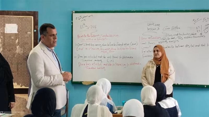 وكيل تعليم دمياط يتابع انتظام الدراسة بمدارس كفر البطيخ