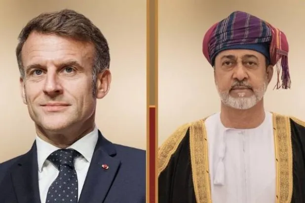 سلطان عمان والرئيس الفرنسي يبحثان التطورات الإقليمية والدولية