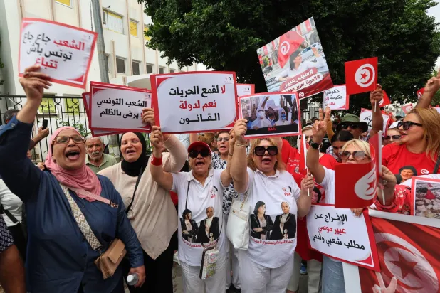 تونس: أنصار الحزب الدستوري الحر يتظاهرون ضد «الظلم»