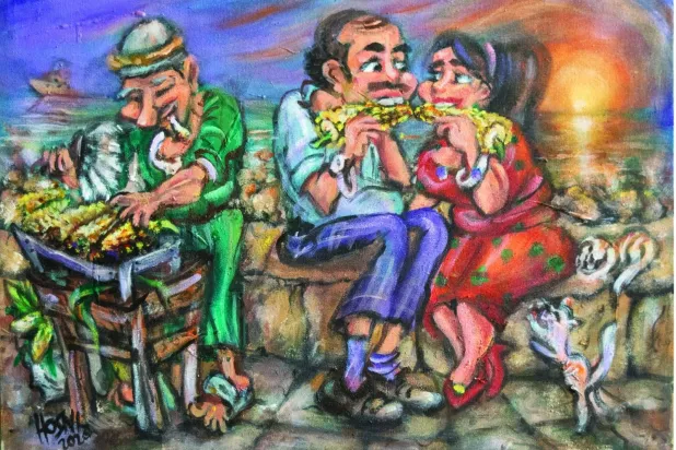 حسني أبو بكر يرسم يوميات مصر بعين المُراقب