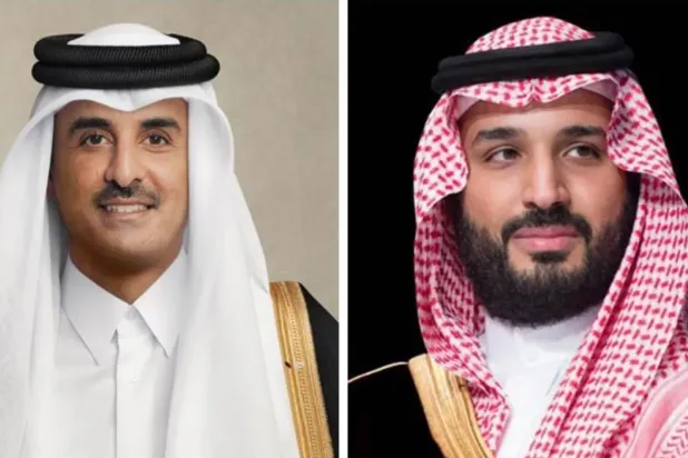 ولي العهد السعودي وأمير قطر يبحثان هاتفيا مستجدات الأوضاع في المنطقة