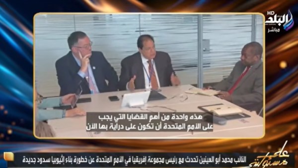 أبو العينين لرئيس مجموعة أفريقيا بالأمم المتحدة: المياه قضية مصيرية لمصر.. ولن نتنازل عن حقوقنا في النيل