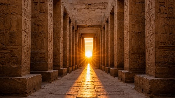 البحوث الفلكية ينظم أمسية علمية لرصد تعامد الشمس على معبد هيبس بالوادي الجديد