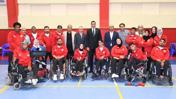 وزير الشباب والرياضة يتفقد المركز الأوليمبي ويلتقي منتخبات البوتشيا ورفع الأثقال وألعاب القوى البارالمبية