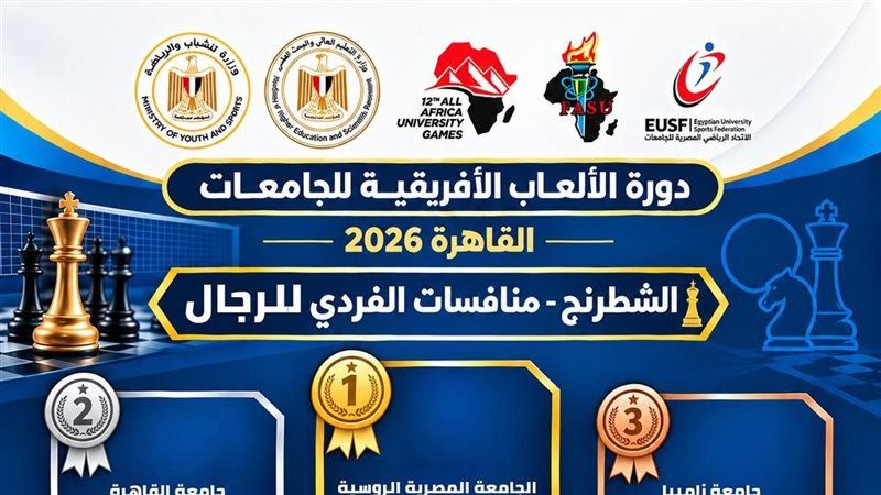 «القاهرة 2026»..الجامعات المصرية تحصد ذهبيتي الفرق والفردي في منافسات الشطرنج