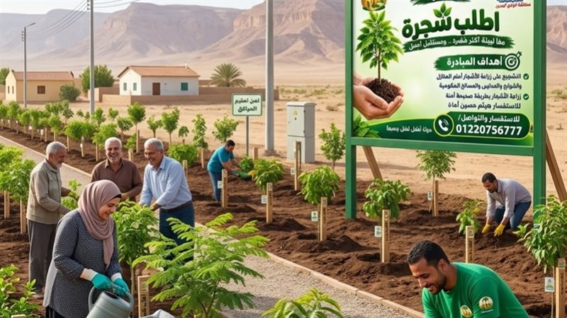 “اطلب شجرة”، مبادرة لبيئة أكثر خضرة ومستقبل أجمل بالوادي الجديد