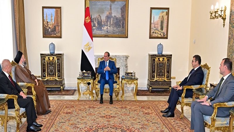 تفاصيل مباحثات السيسي ورئيس تيار الحكمة العراقي (فيديو)
