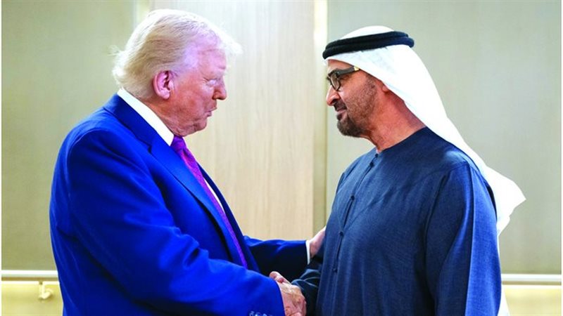 ترامب وبن زايد يبحثان تطورات الشرق الأوسط وتعزيز الشراكة الاستراتيجية