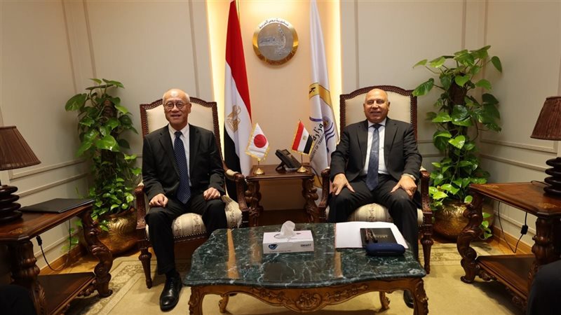 وزير النقل يبحث مع سفير اليابان موقف تنفيذ المرحلة الأولى من الخط الرابع للمترو