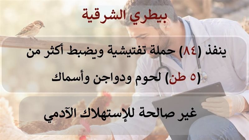بيطري الشرقية ينفذ 84 حملة تفتيشية ويضبط 5 أطنان لحوم فاسدة