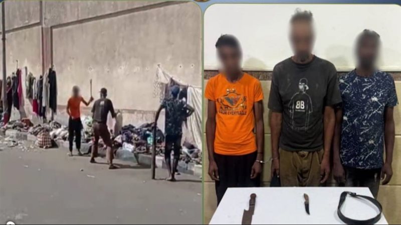 الرصيف بقى ساحة حرب، أسلحة بيضاء ومشاجرة عنيفة بسبب فرش الأمتعة في الإسماعيلية (فيديو)