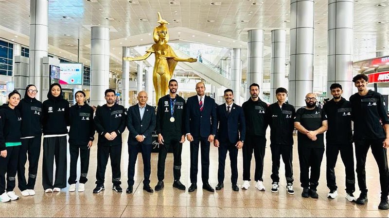 بعد ذهبية كوريا الجنوبية.. استقبال حافل لبعثة منتخب التايكوندو