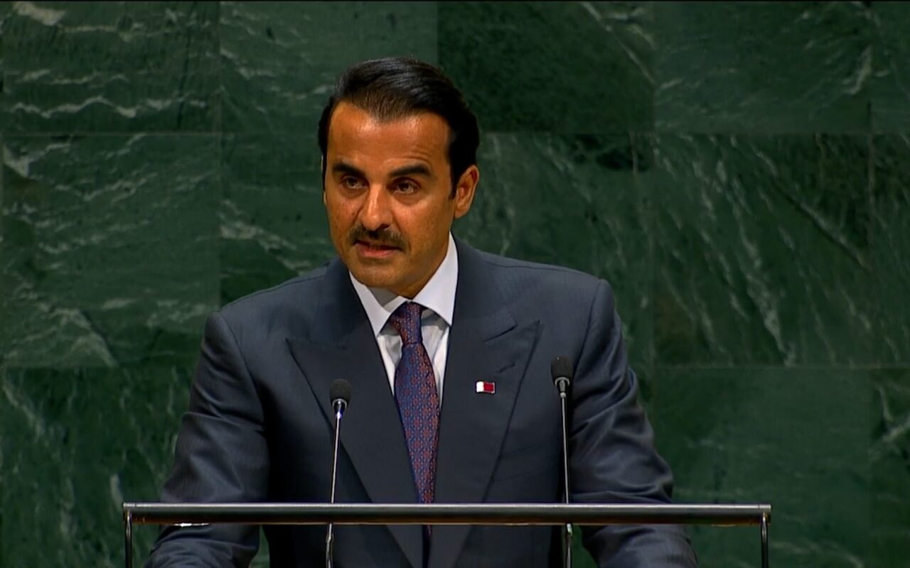 أمير قطر: لا يستقيم حديث عن نظام دولي عادل ما دامت فلسطين نقطة عمياء فيه