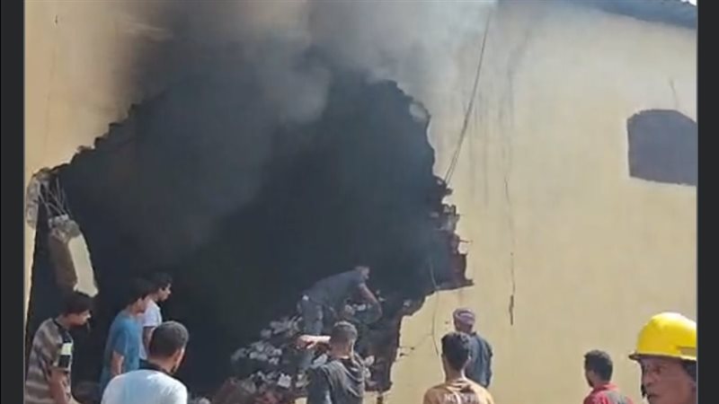 اندلاع حريق بمصنع أحذية في القنطرة غرب الإسماعيلية