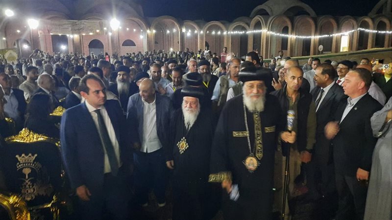 شاهد، لحظة وصول البابا تواضروس الثاني إلى الكوم ماريا بمسار العائلة المقدسة في ملوي