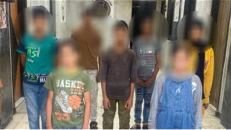 استغلال 13 حدثا في التسول بالجيزة ينتهى بضبط عصابة مكونة من 9 رجال وسيدة