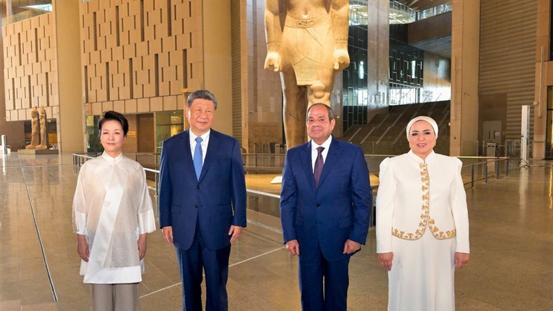 قرينة الرئيس عن المتحف المصري الكبير: تعجز الكلمات عن وصف عظمة حضارة أبهرت العالم (صور)