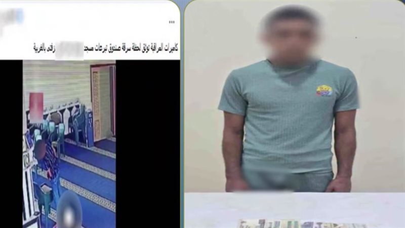 فيديو كشف المستور، سقوط المتهم بسرقة صندوق تبرعات مسجد بالغربية